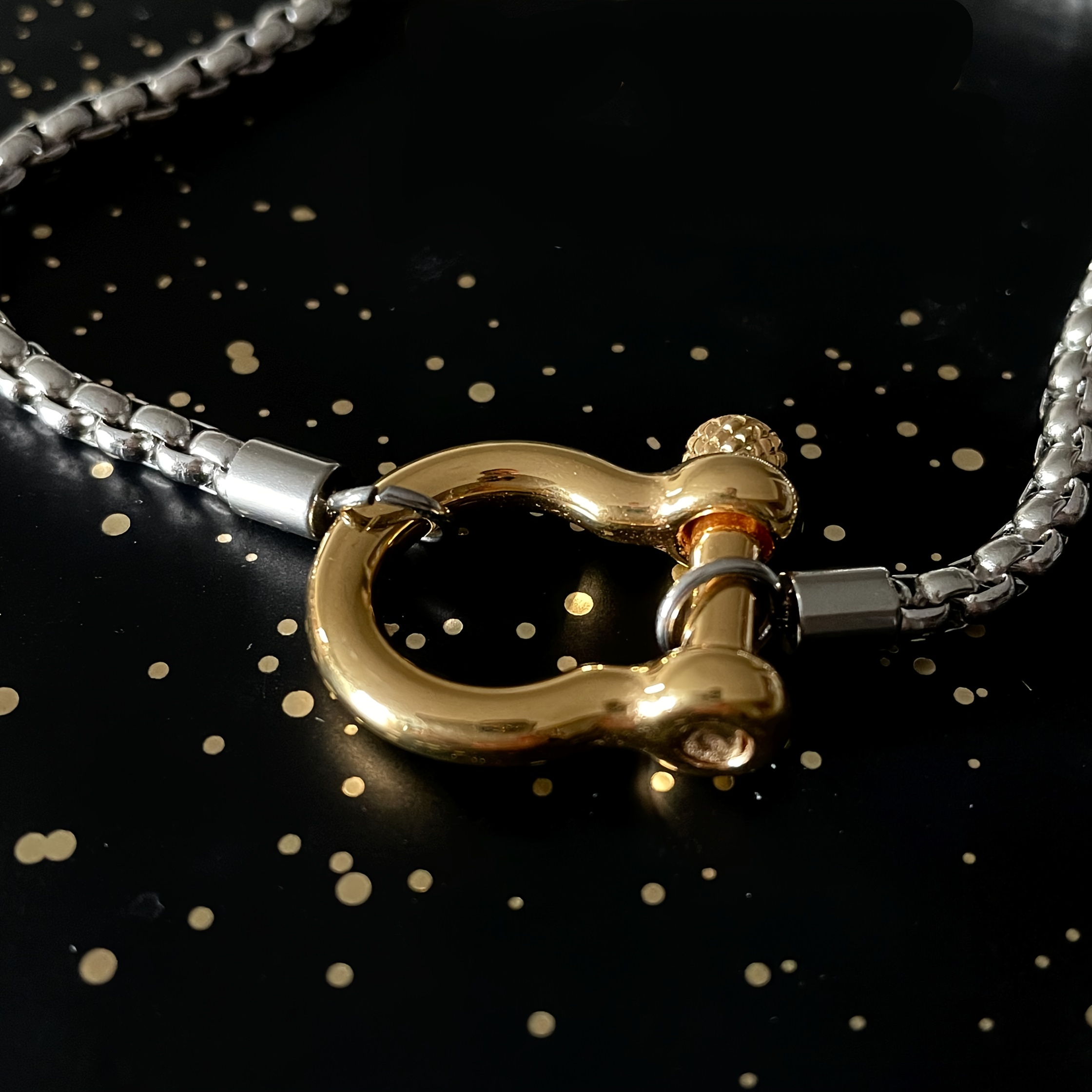 Hoof-Shaped Buckle Stainless Steel Mixed Necklace, Limited Edition